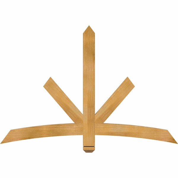 Ekena Millwork Alberta Rough Sawn Timber Gable Bracket, Western Red Cedar, 60"W x 40"H x 2"D x 4"F, 16/12 Pitch GBW060X40X0204ALB00RWR - main
